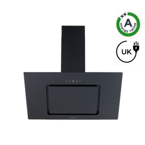 80cm Angled Chimney Cooker Hood A++ Energy Rated - Black