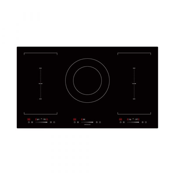 Cookology 90cm Dual Ring Induction Hob - Black | Cookology