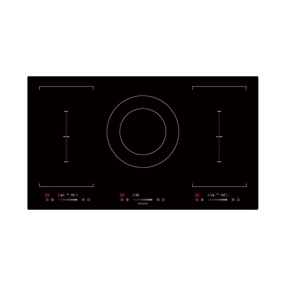 Cookology 90cm Dual Ring Induction Hob - Black | Cookology