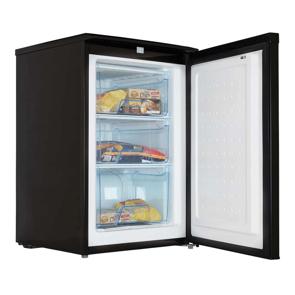 86L Undercounter Freezer Black Cookology