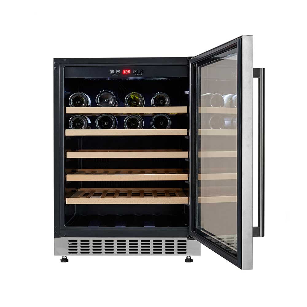 54 Bottle Capacity Stainless Steel Wine Cooler | Cookology