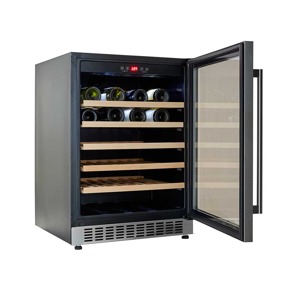 54 Bottle Capacity Stainless Steel Wine Cooler | Cookology