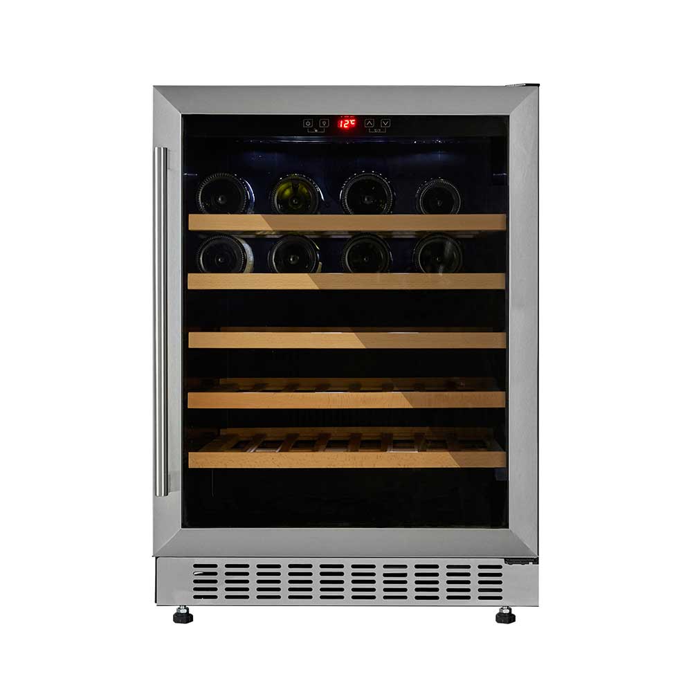 Cookology  CWC600SS 60cm Wine Cooler | Stainless Steel 54 Bottle Undercounter Fridge