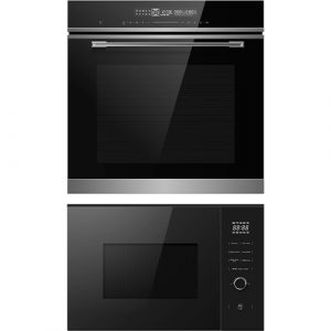 TOF690SS TCM25BGL black electric built-in oven and black built in microwave