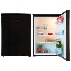 Black under counter side-by-side fridge freezer
