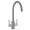 HS945-Brushed-Steel-Graphie-Grey Twin Lever Tap