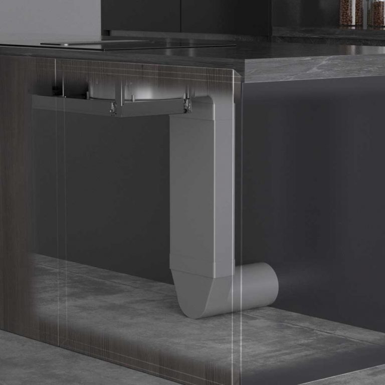 80cm Black Induction Hob With Downdraft Extractor Cookology