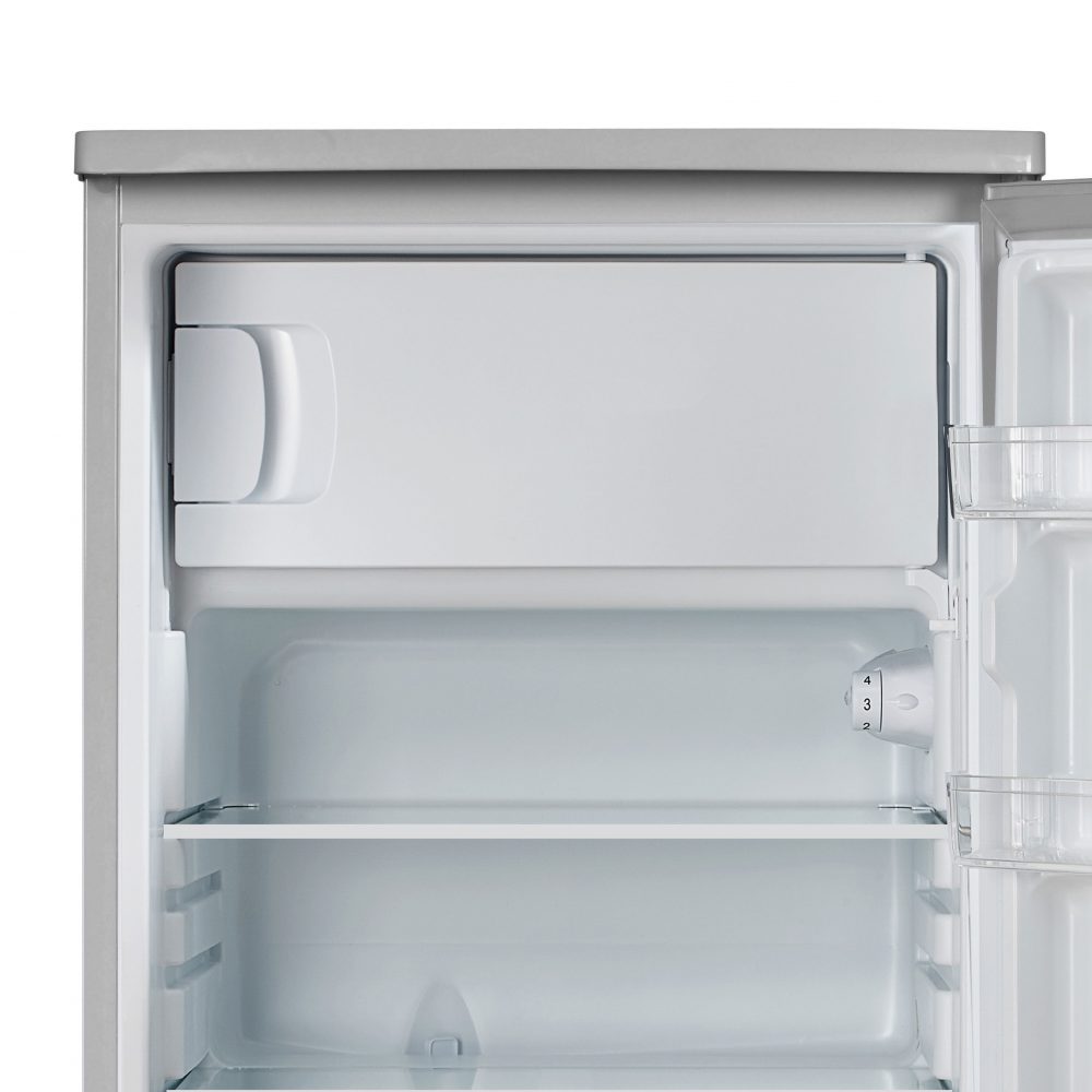 113L Silver Under Counter Fridge With Ice Box Cookology