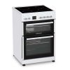 Cookology 60cm Double Oven Freestanding Cooker with Ceramic Top - White