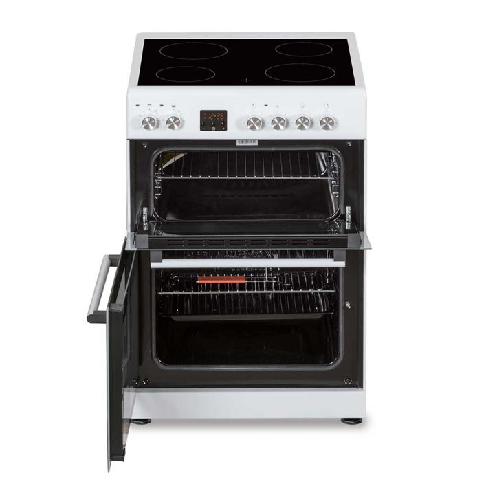 Cookology 60cm Double Oven Freestanding Cooker with Ceramic Top - White