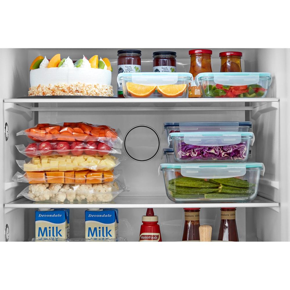 Fridge with food inside