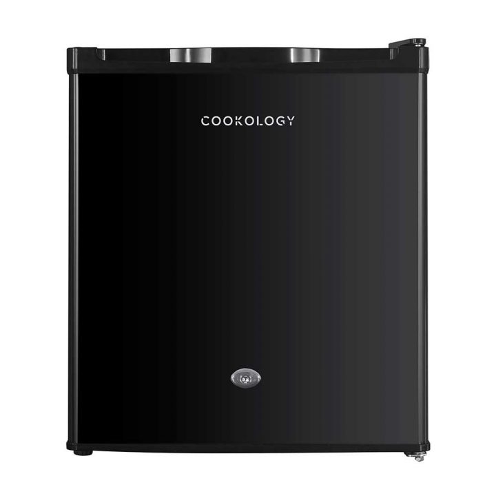 42l Black Mini Fridge With Chiller Box And Lock Cookology