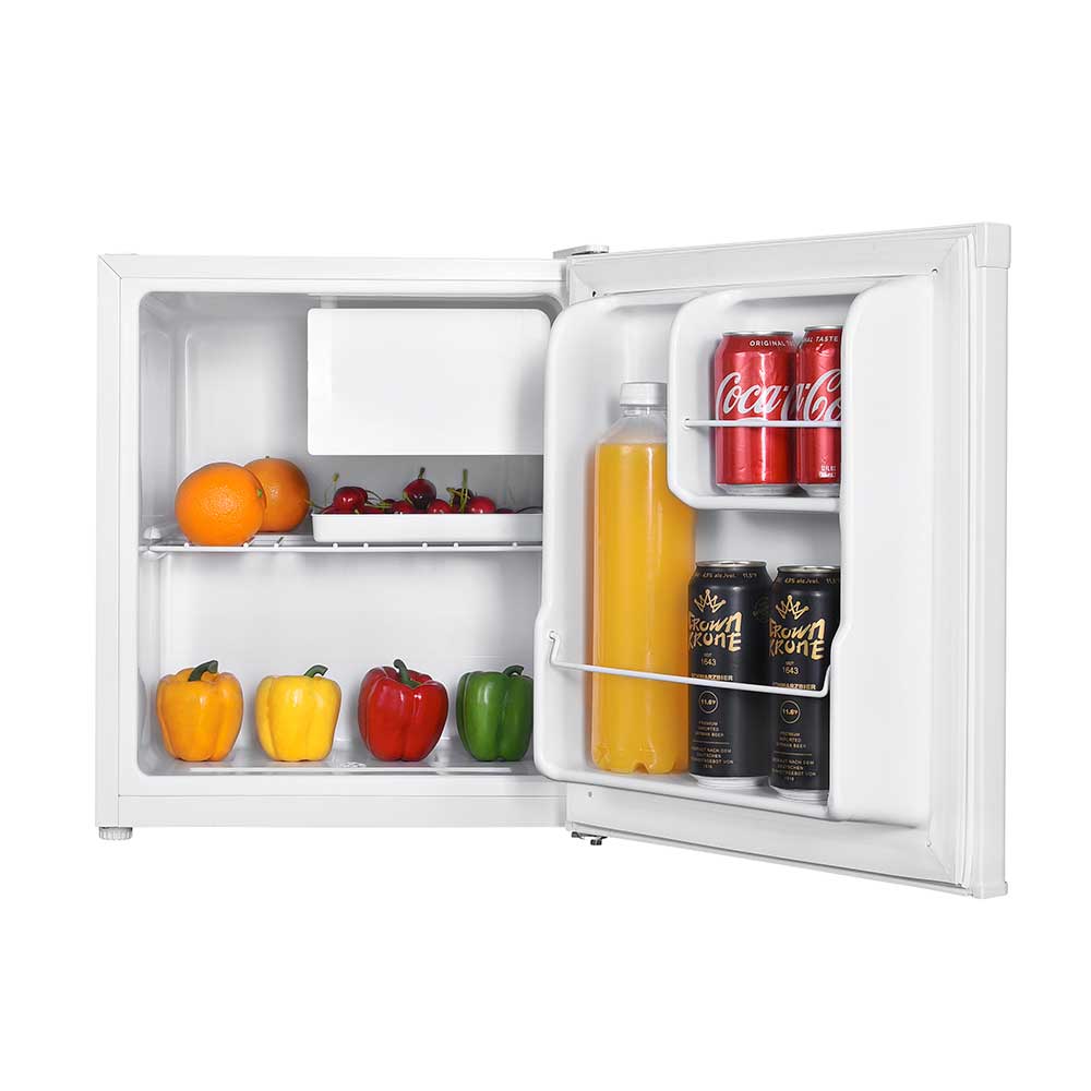 42l White Mini Fridge With Chiller Box And Lock Cookology