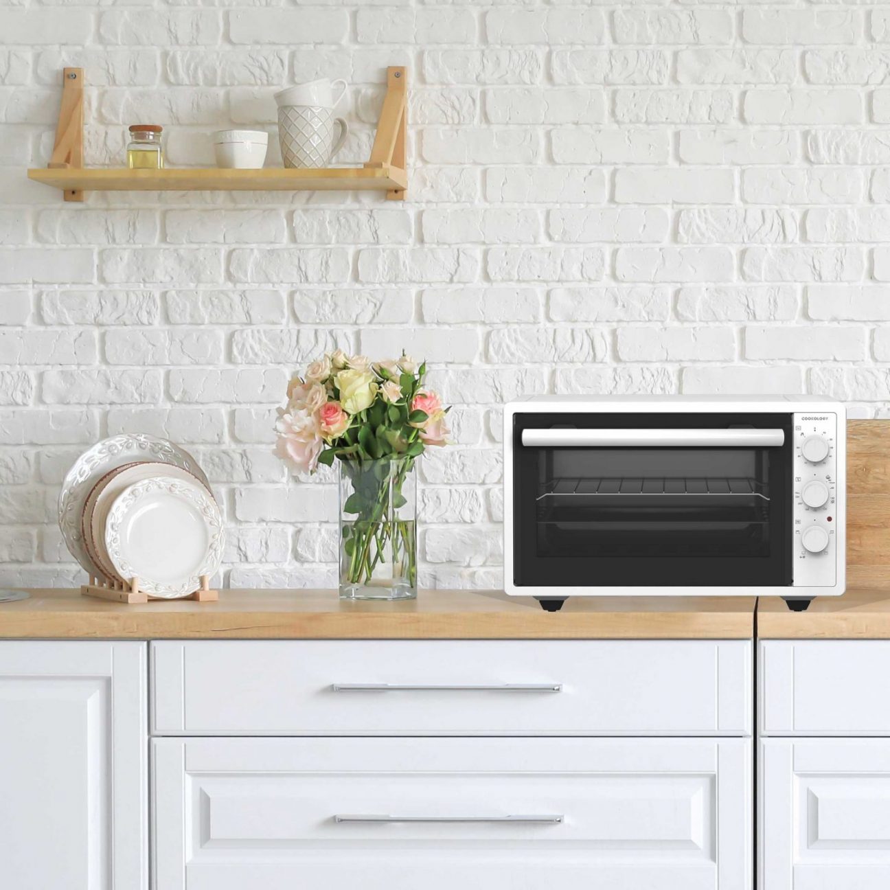 37 Litre Electric Mini Oven - White | Cookology