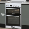 Cookology 62L Freestanding Single Cooker with Solid Plate Top - White
