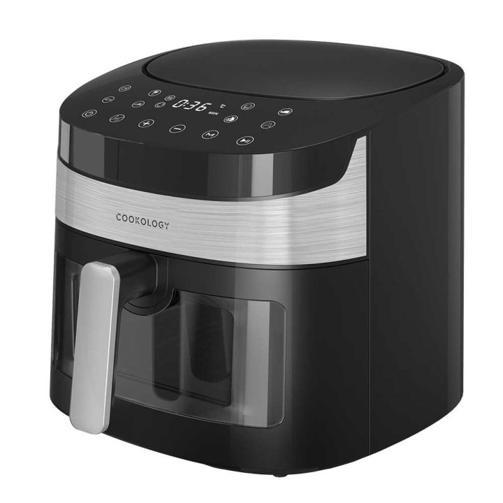Cookology 7.2L Digital Air Fryer with Viewing Window - Black