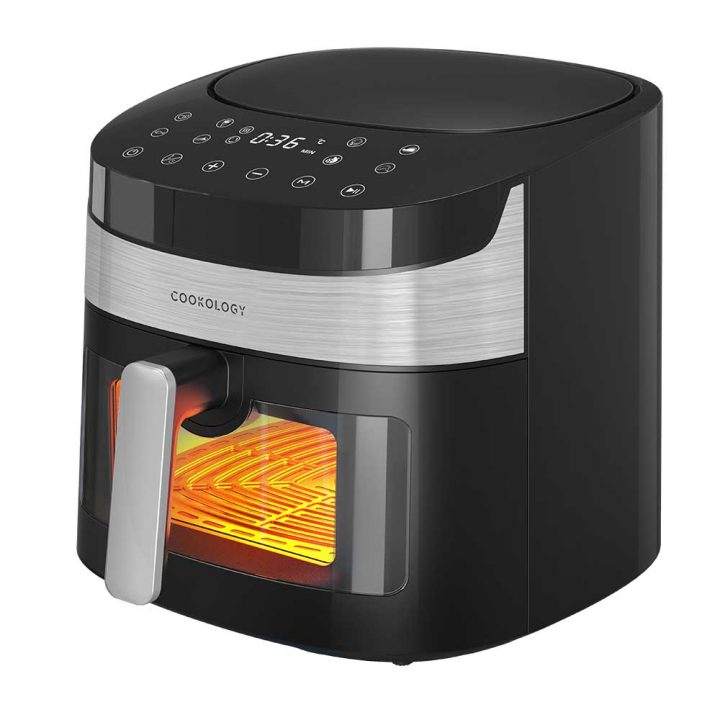 Cookology 7.2L Digital Air Fryer with Viewing Window - Black
