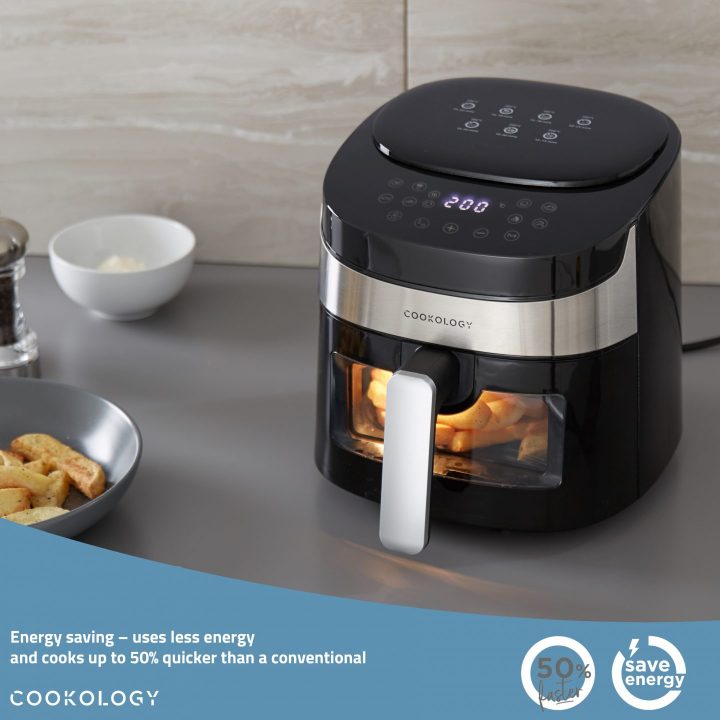Digital air fryer cooking chips