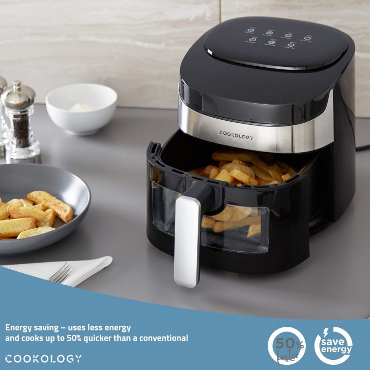 Digital air fryer cooking chips
