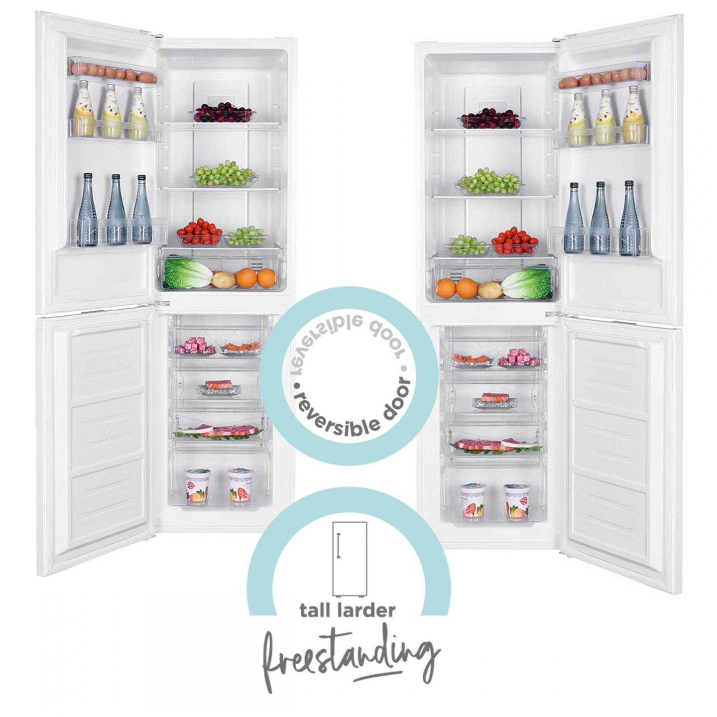 Cookology 50/50 244L Freestanding Fridge Freezer - White