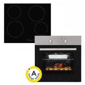 Cookology 60cm Touch Control Ceramic Hob & 60cm Built In Electric Fan Oven Pack