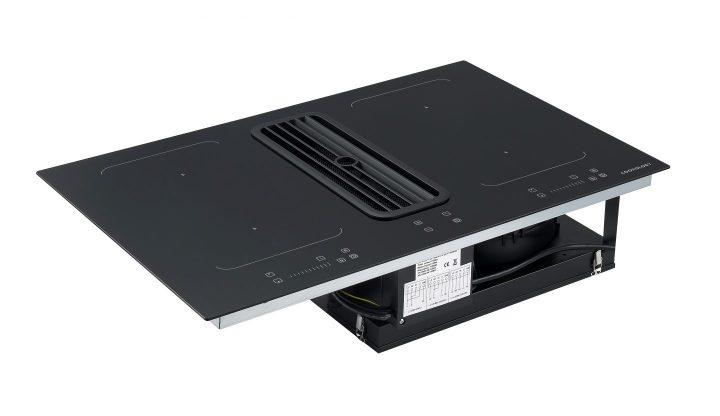 Cookology A+ Energy Rated - 80cm Induction Downdraft Cooktop with Bridging Zone – Black