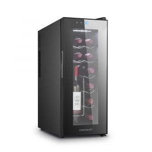 Cookology 34L Thermo Electric Wine Cooler – 12 Bottle Capacity – Black
