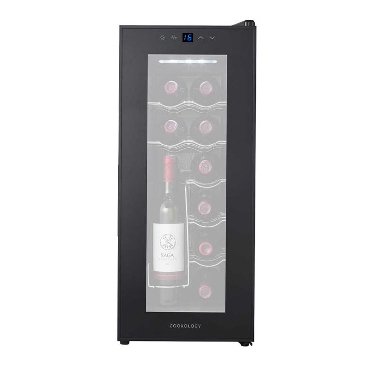 Cookology 34L Thermo Electric Wine Cooler – 12 Bottle Capacity – Black
