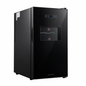 18 Bottle Freestanding Wine Cooler 34cm - Black