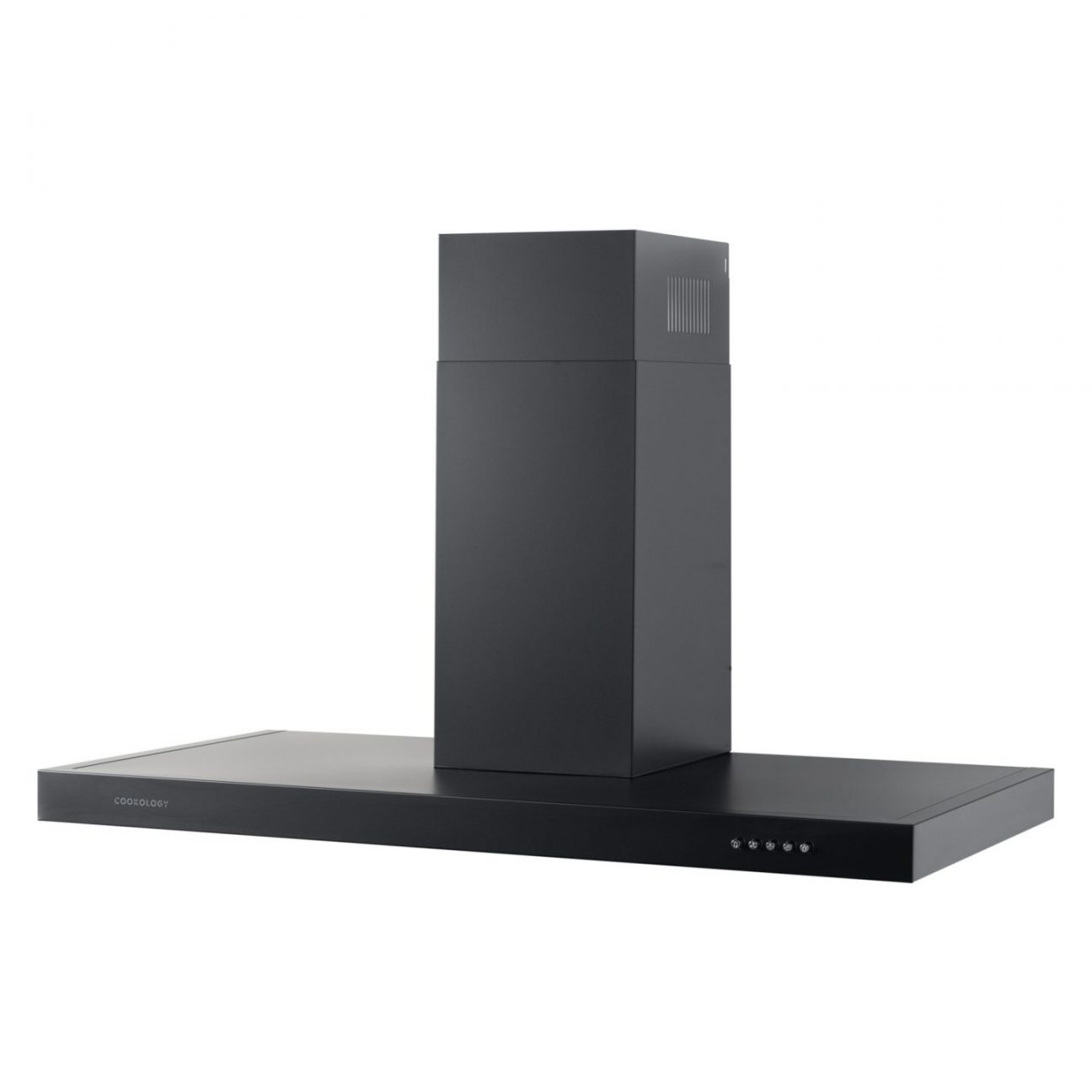 90cm Black Linear Chimney Cooker Hood - Energy Rating A | Cookology