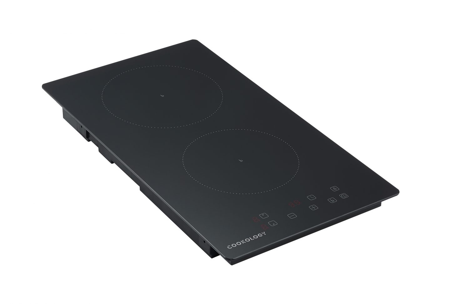 30cm Black 2 Zone Plug-In Domino Induction Hob