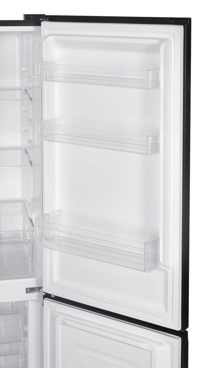 Cookology Black 50/50 Freestanding Fridge Freezer - door racks