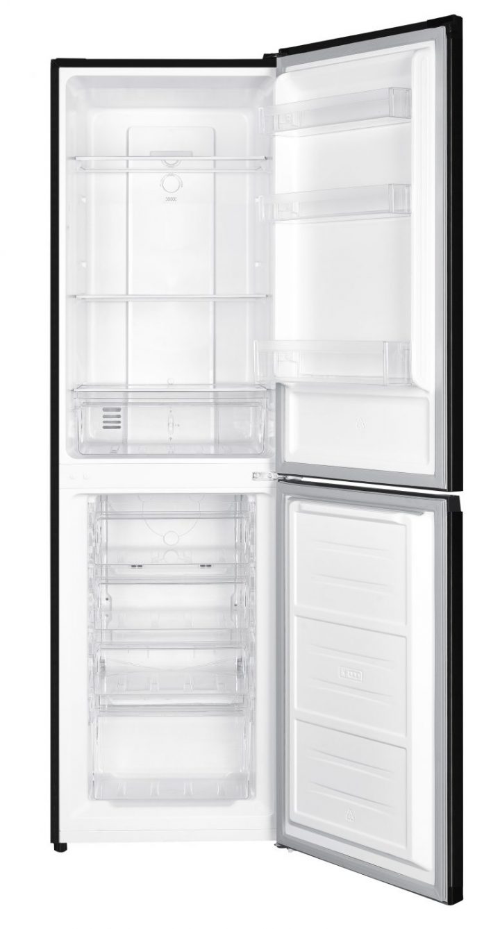 Cookology Black 50/50 Freestanding Fridge Freezer - opened
