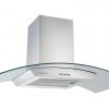 clear glass curved cookology cooker hood