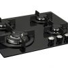 side view of GGH606BK gas on glass hob