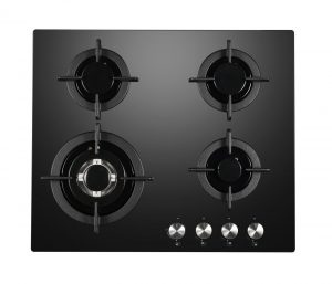 top view GGH606BK gas on glass hob