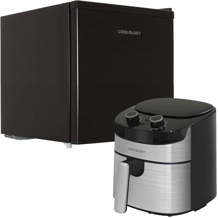 Mini fridge and air fryer bundle