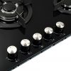close up of GGH906BK gas on glass hob