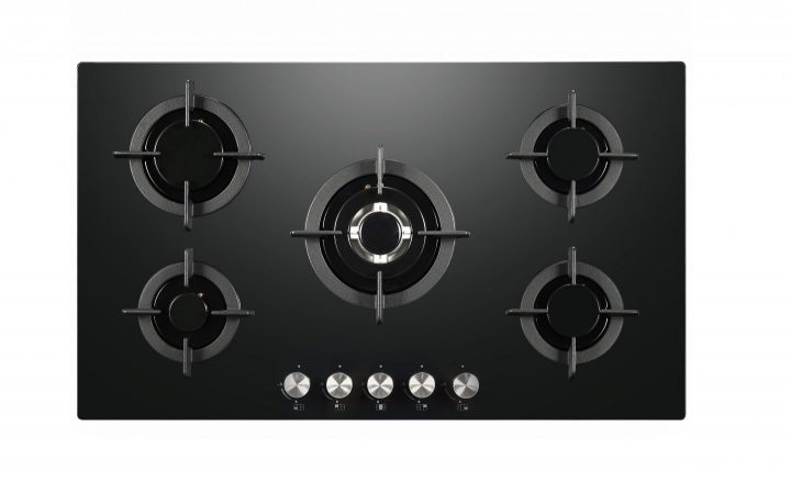 top view of GGH906BK gas on glass hob