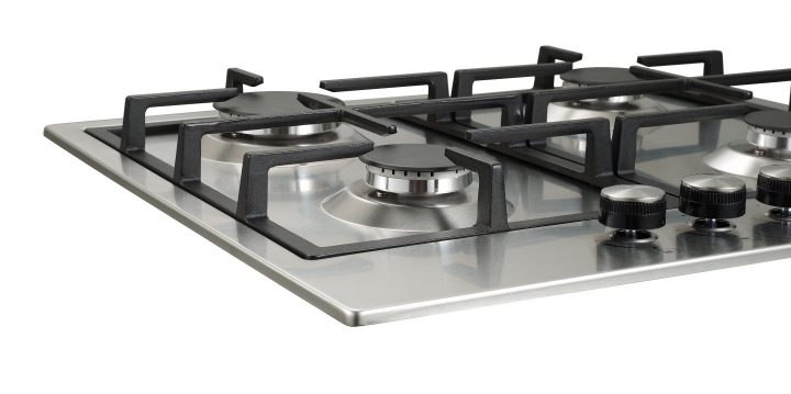 side view of GH606SS gas hob