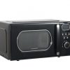 black retro microwave front view