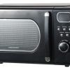 black retro microwave
