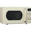 cream retro microwave front view