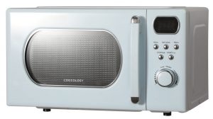 baby blue retro microwave