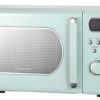 mint green retro microwave