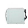 mint green retro microwave side view