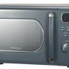 retro microwave in grey