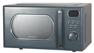 retro microwave in grey