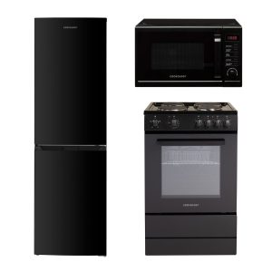 CFSP600BK1 CFF2475050BK CFSDI20LBK Kitchen appliance bundle oven fridge freezer microwave black