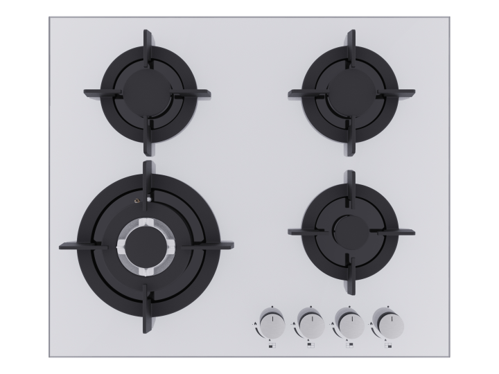 GGH606WH White glass hob